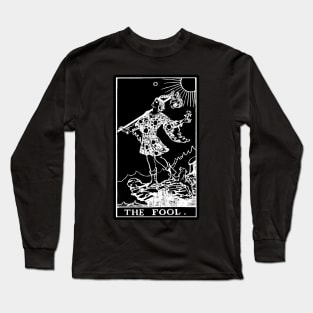 0. The Fool Tarot Card | Obsidian and Pearl Long Sleeve T-Shirt